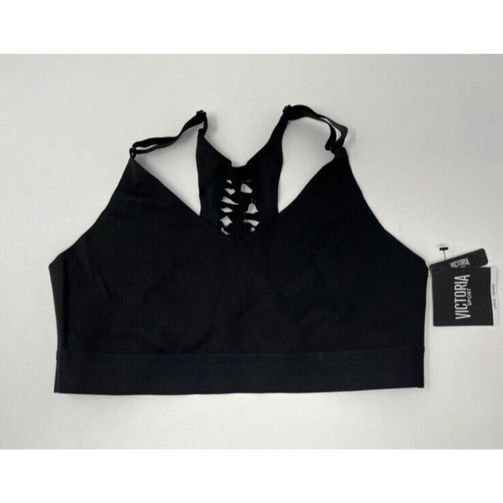 Victoria’s Secret: Victoria Sport Black Sports Bra Minimum Support Ultra Light L